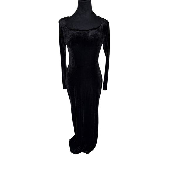 None and/or Unknown Dresses & Skirts - Black Velvet Corset Style Gothic Maxi Dress XS